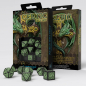 Preview: Celtic 3D Revised Schwarz und Grün Würfel Set