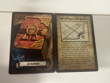 Heroquest Artefaktkarte Elfenbogen der Rache