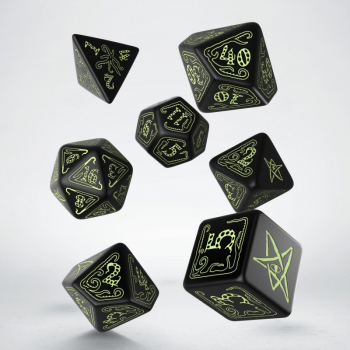 Preview: Call of Cthulhu Black & glow-in-the-dark Würfel set