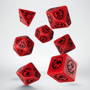 Dragons Rot und schwarz Würfel Set