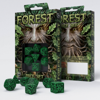 Forest 3D Grün und Schwarz Würfel Set