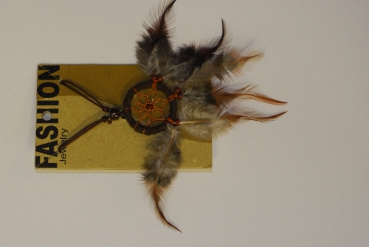 Preview: Traumfängerkette groß, weiß, braun, schwarz, beige