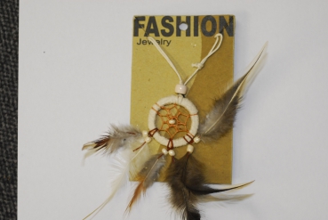 Preview: Traumfängerkette groß, weiß, braun, schwarz, beige