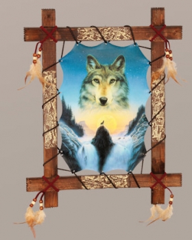 Wolfs-Bild mit Rahmen