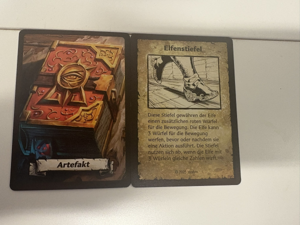 Heroquest Artefaktkarte Elfenstiefel