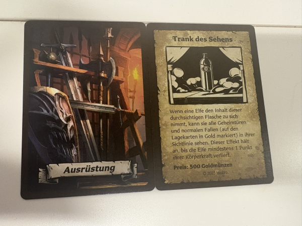 Heroquest Ausrüstungskarte Trank des Sehens