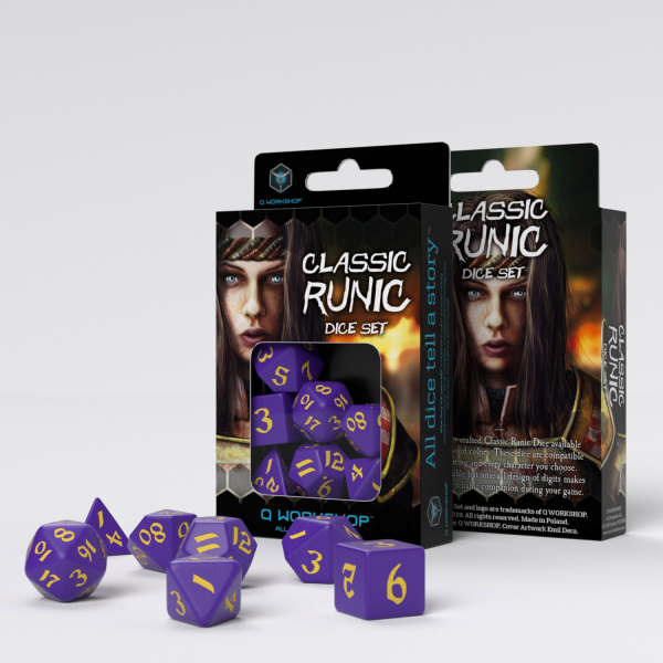 Classic Runic Lila und Gelb Würfel Set