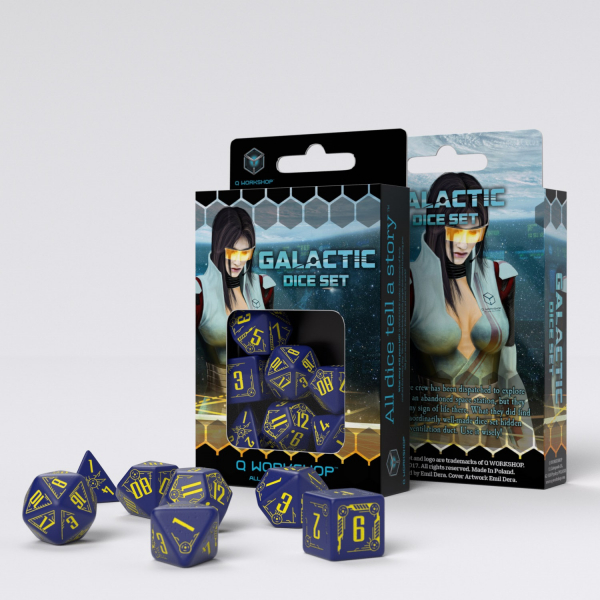 Galactic Blau & Gelb Würfel Set